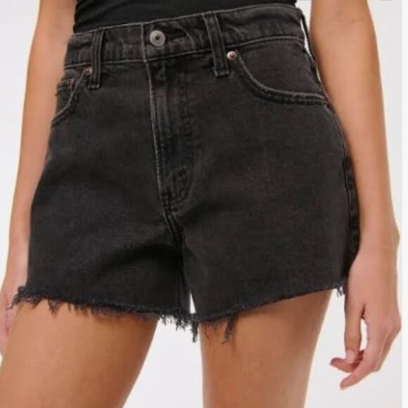 Black Denim Shorts Abercrombie - Picture 1 of 4